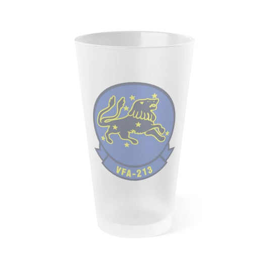 VFA 213 Strike Fighter Squadron 213 (U.S. Navy) Frosted Pint Glass 16oz-Go Mug Yourself