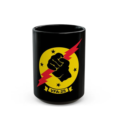 VFA 25 Fist of the Fleet (U.S. Navy) Black Coffee Mug-15oz-Go Mug Yourself