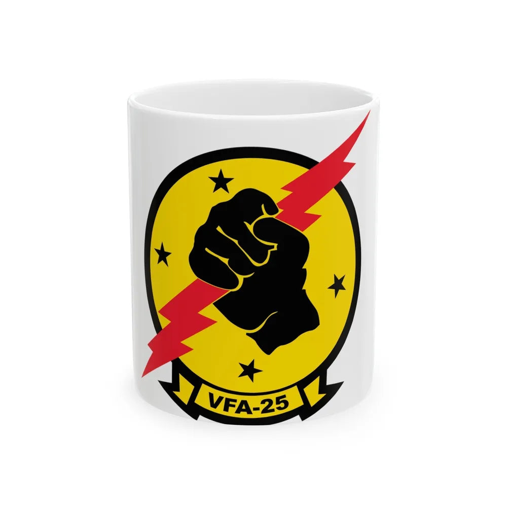 VFA 25 Fist of the Fleet (U.S. Navy) White Coffee Mug-11oz-Go Mug Yourself