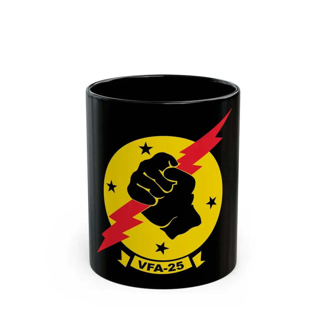 VFA 25 Fist of the Fleet (U.S. Navy) Black Coffee Mug 11oz - Go Mug Yourself