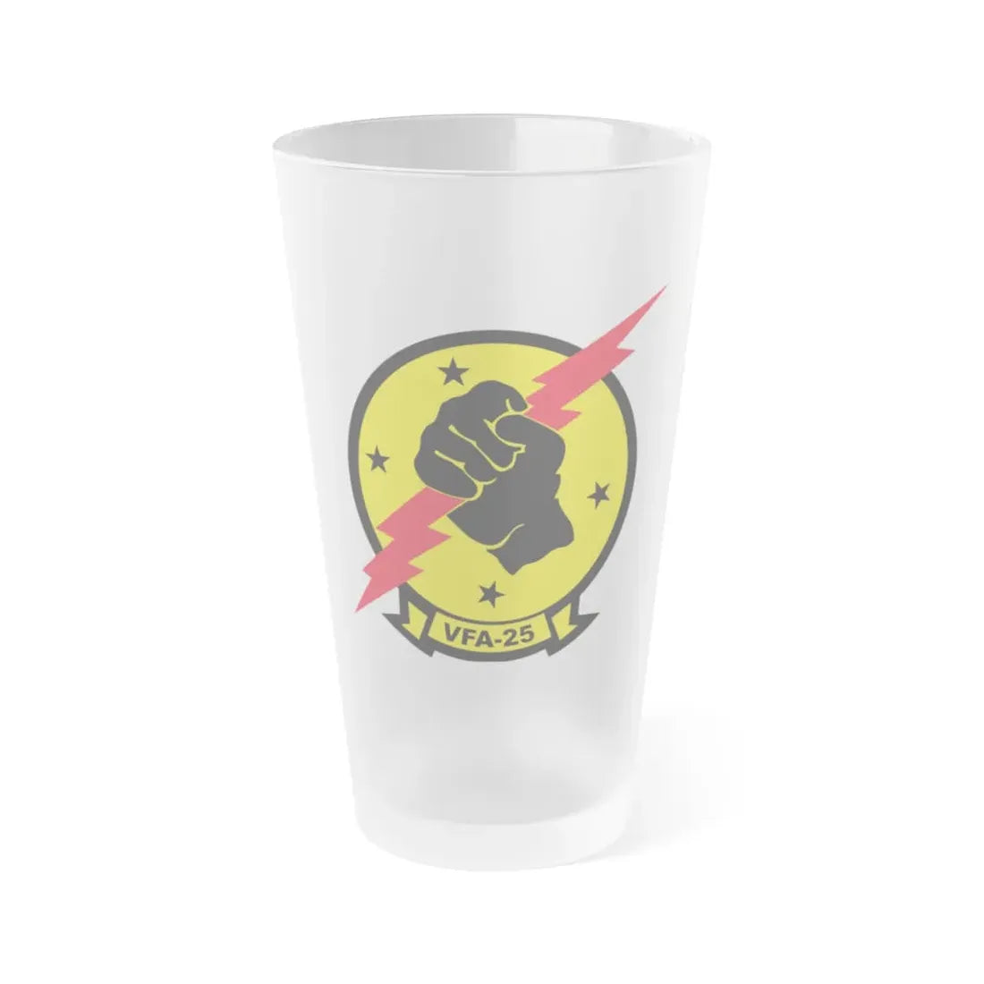 VFA 25 Fist of the Fleet (U.S. Navy) Frosted Pint Glass 16oz Default Title - Go Mug Yourself