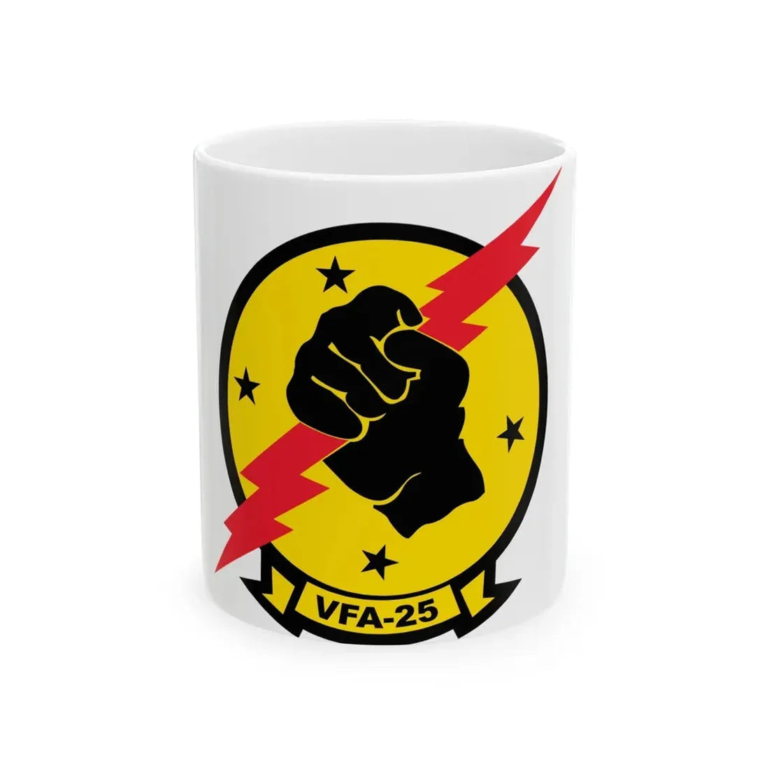 VFA 25 Fist of the Fleet (U.S. Navy) White Coffee Mug 11oz - Go Mug Yourself