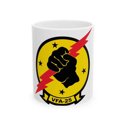 VFA 25 Fist of the Fleet (U.S. Navy) White Coffee Mug 11oz - Go Mug Yourself