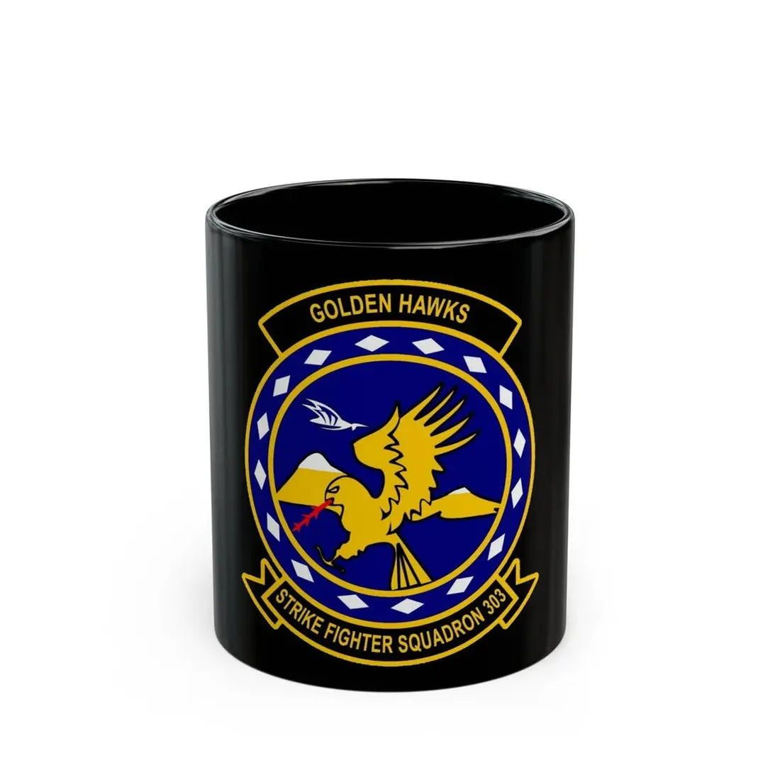 VFA 303 Strike Fighter Squadron 303 (U.S. Navy) Black Coffee Mug 11oz - Go Mug Yourself