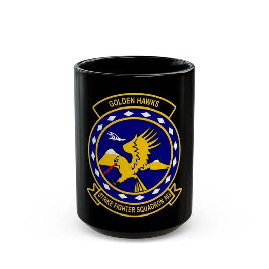 VFA 303 Strike Fighter Squadron 303 (U.S. Navy) Black Coffee Mug 15oz - Go Mug Yourself