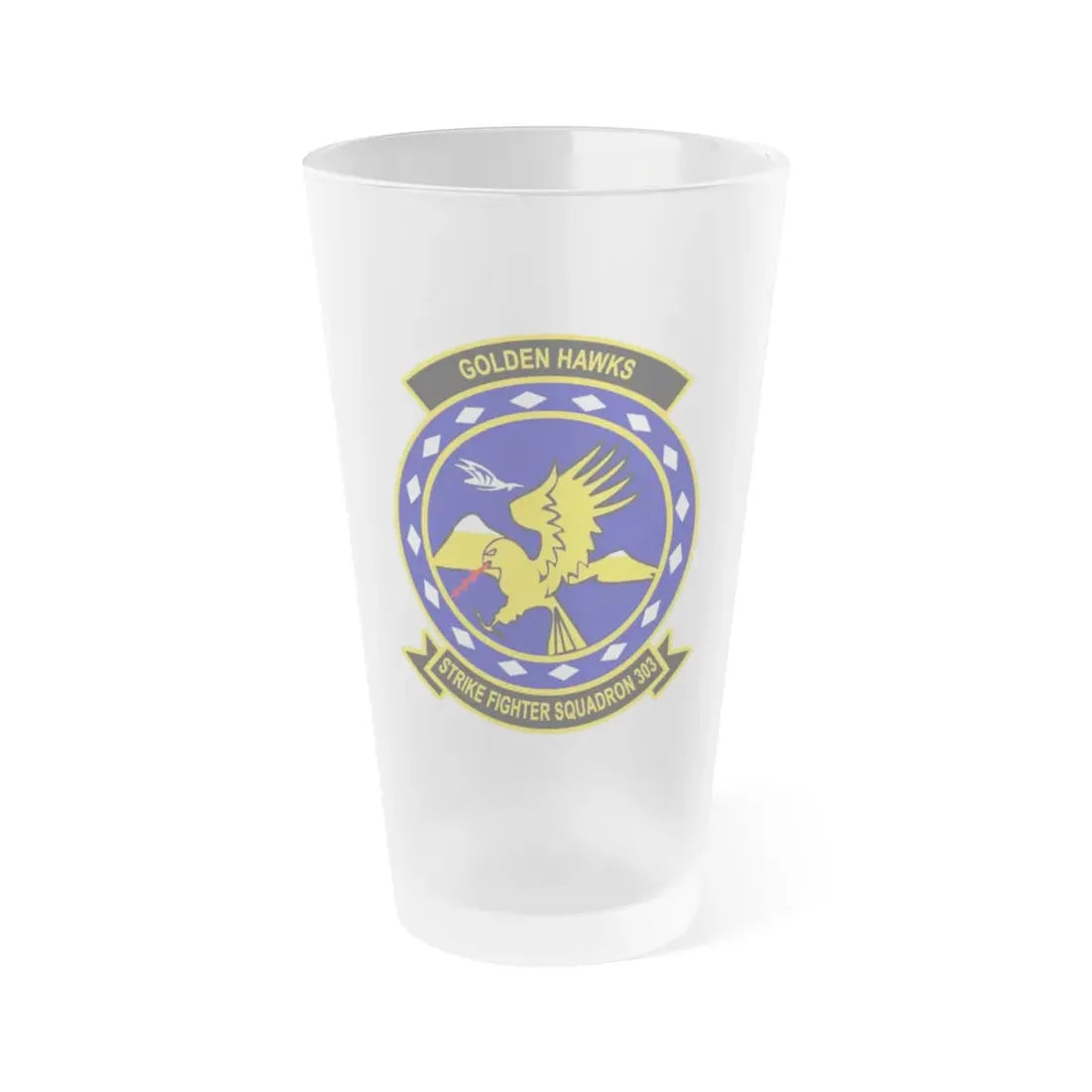 VFA 303 Strike Fighter Squadron 303 (U.S. Navy) Frosted Pint Glass 16oz Default Title - Go Mug Yourself