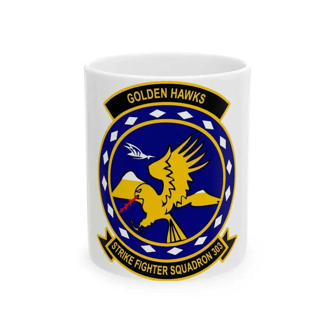 VFA 303 Strike Fighter Squadron 303 (U.S. Navy) White Coffee Mug 11oz - Go Mug Yourself