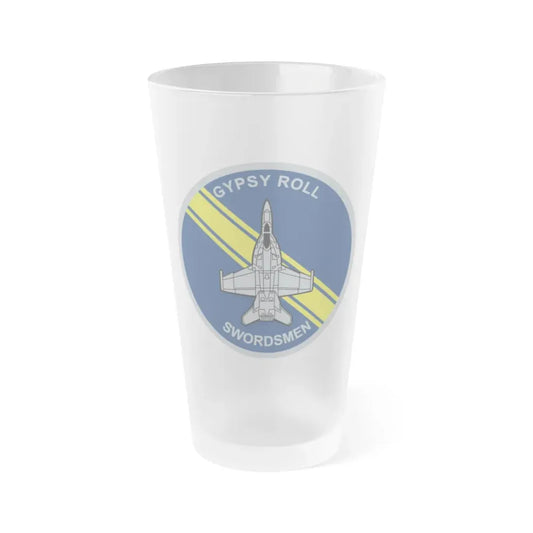 VFA 32 Fighting Swordsmen (U.S. Navy) Frosted Pint Glass 16oz Default Title - Go Mug Yourself