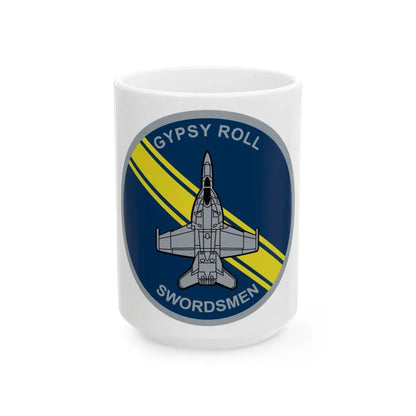 VFA 32 Fighting Swordsmen (U.S. Navy) White Coffee Mug 15oz - Go Mug Yourself