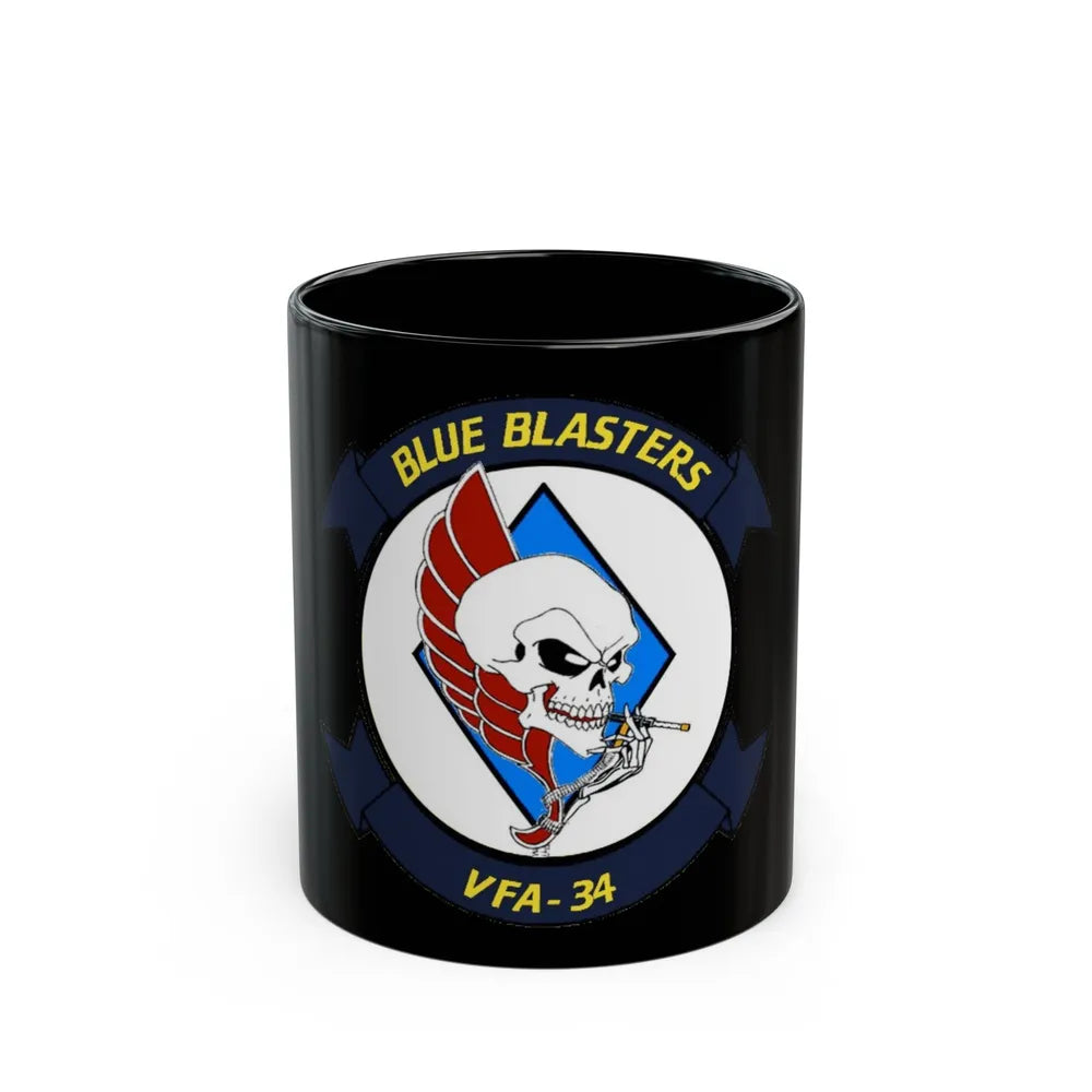 VFA 34 1 (U.S. Navy) Black Coffee Mug-11oz-Go Mug Yourself