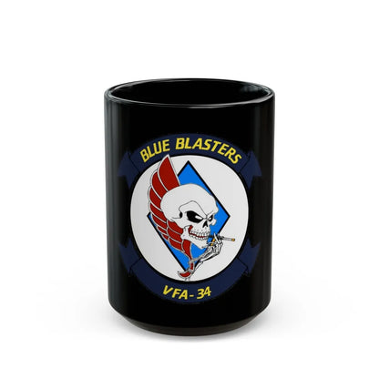 VFA 34 1 (U.S. Navy) Black Coffee Mug-15oz-Go Mug Yourself