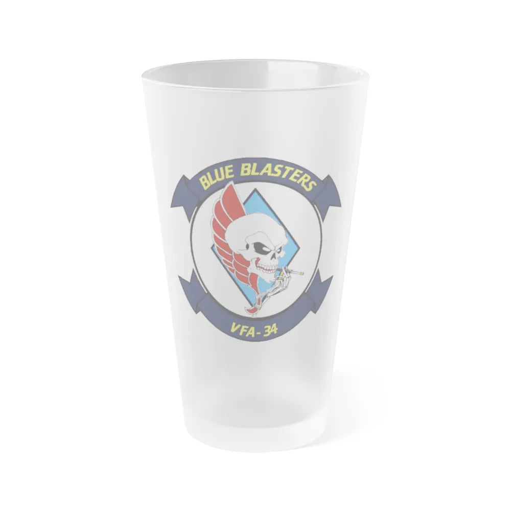 VFA 34 1 (U.S. Navy) Frosted Pint Glass 16oz-Go Mug Yourself