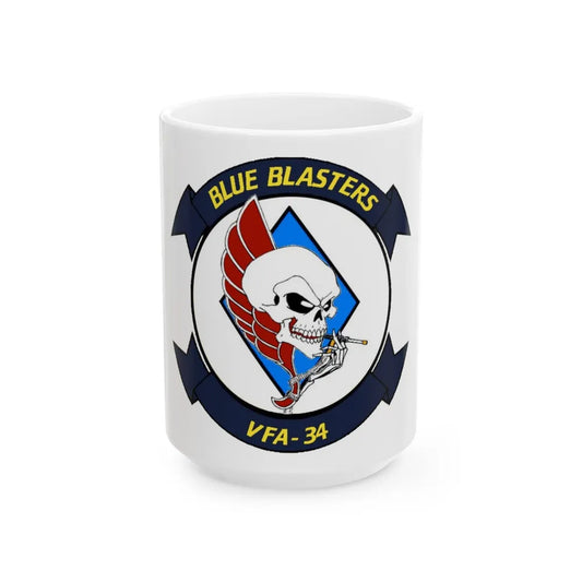 VFA 34 1 (U.S. Navy) White Coffee Mug-15oz-Go Mug Yourself