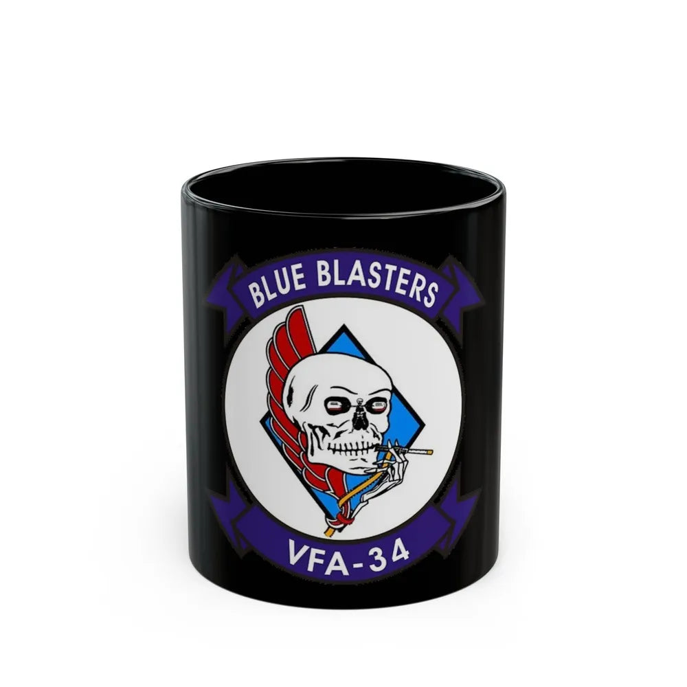 VFA 34 (U.S. Navy) Black Coffee Mug-11oz-Go Mug Yourself