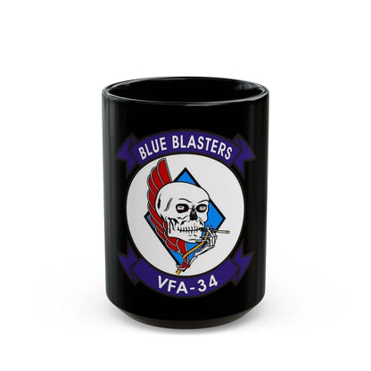 VFA 34 (U.S. Navy) Black Coffee Mug-15oz-Go Mug Yourself