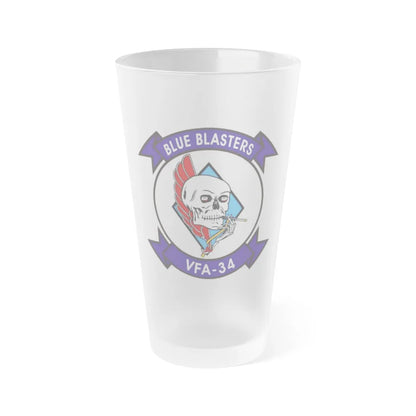 VFA 34 (U.S. Navy) Frosted Pint Glass 16oz-Go Mug Yourself