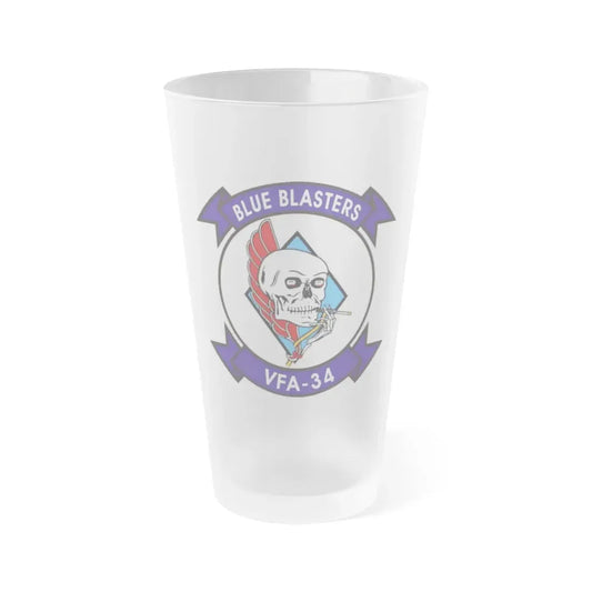 VFA 34 (U.S. Navy) Frosted Pint Glass 16oz Default Title - Go Mug Yourself