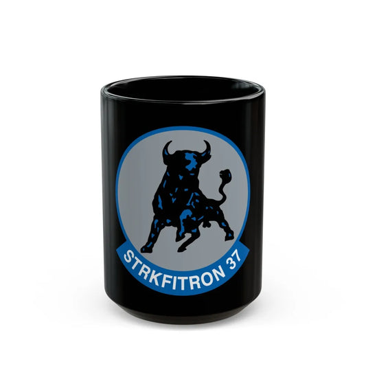 VFA 37 Ragin' Bulls STRKFITRON 37 (U.S. Navy) Black Coffee Mug-15oz-Go Mug Yourself