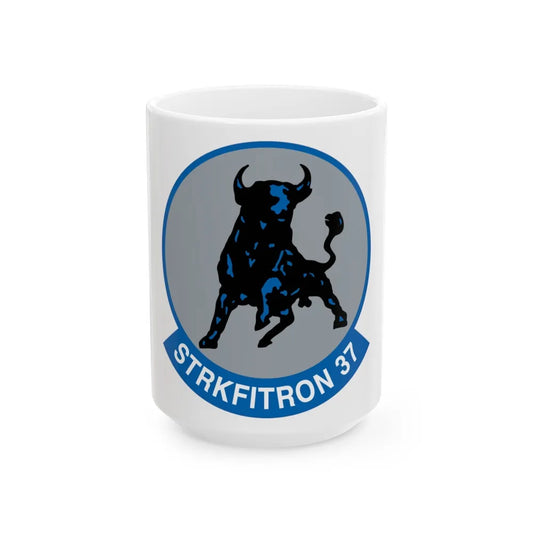 VFA 37 Ragin' Bulls STRKFITRON 37 (U.S. Navy) White Coffee Mug-15oz-Go Mug Yourself