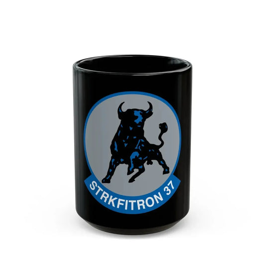 VFA 37 Ragin' Bulls STRKFITRON 37 (U.S. Navy) Black Coffee Mug 15oz - Go Mug Yourself