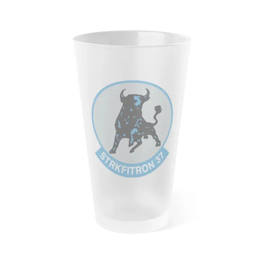 VFA 37 Ragin' Bulls STRKFITRON 37 (U.S. Navy) Frosted Pint Glass 16oz Default Title - Go Mug Yourself