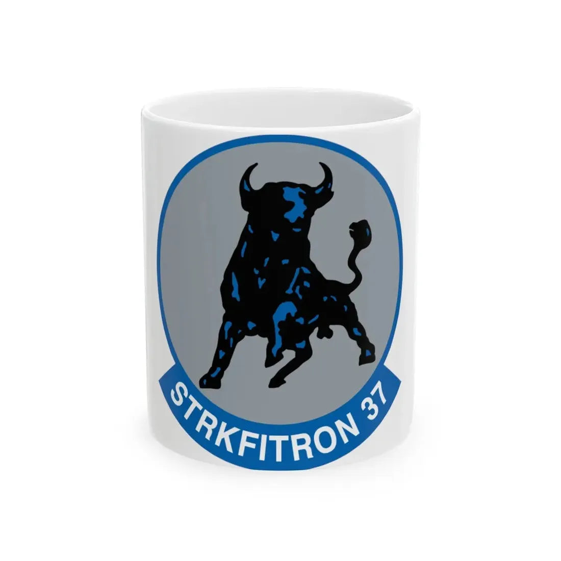 VFA 37 Ragin' Bulls STRKFITRON 37 (U.S. Navy) White Coffee Mug 11oz - Go Mug Yourself