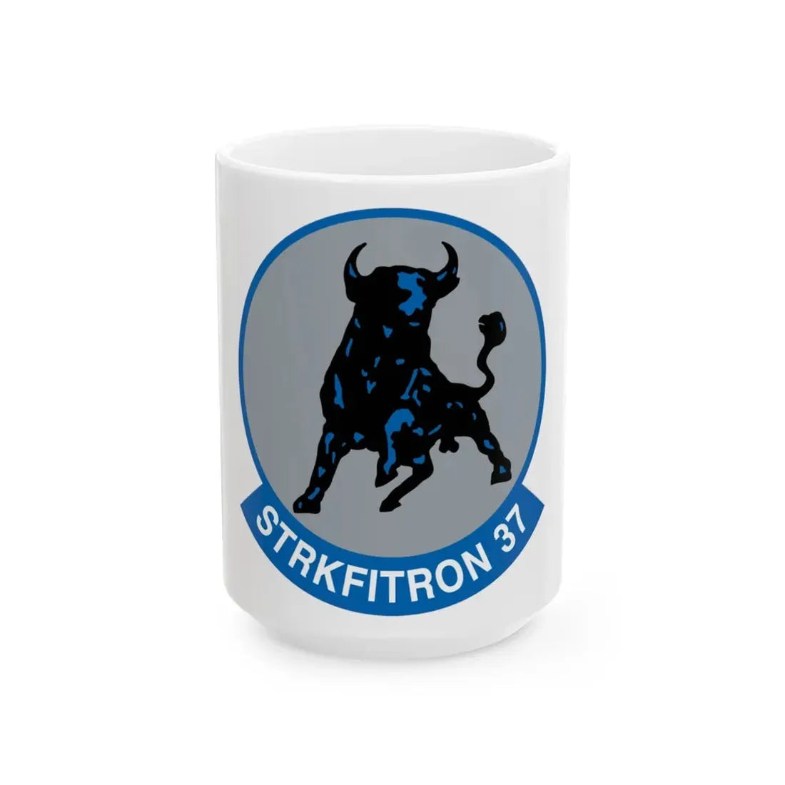 VFA 37 Ragin' Bulls STRKFITRON 37 (U.S. Navy) White Coffee Mug 15oz - Go Mug Yourself