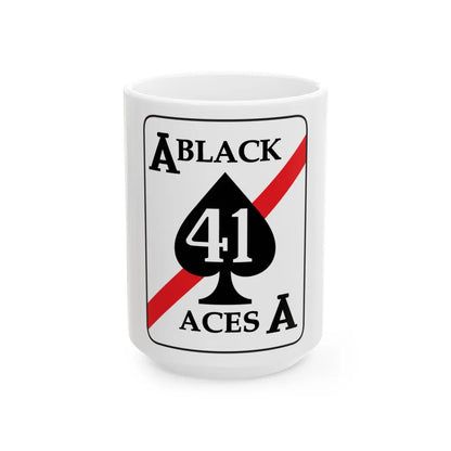 VFA 41 Black Aces (U.S. Navy) White Coffee Mug-15oz-Go Mug Yourself