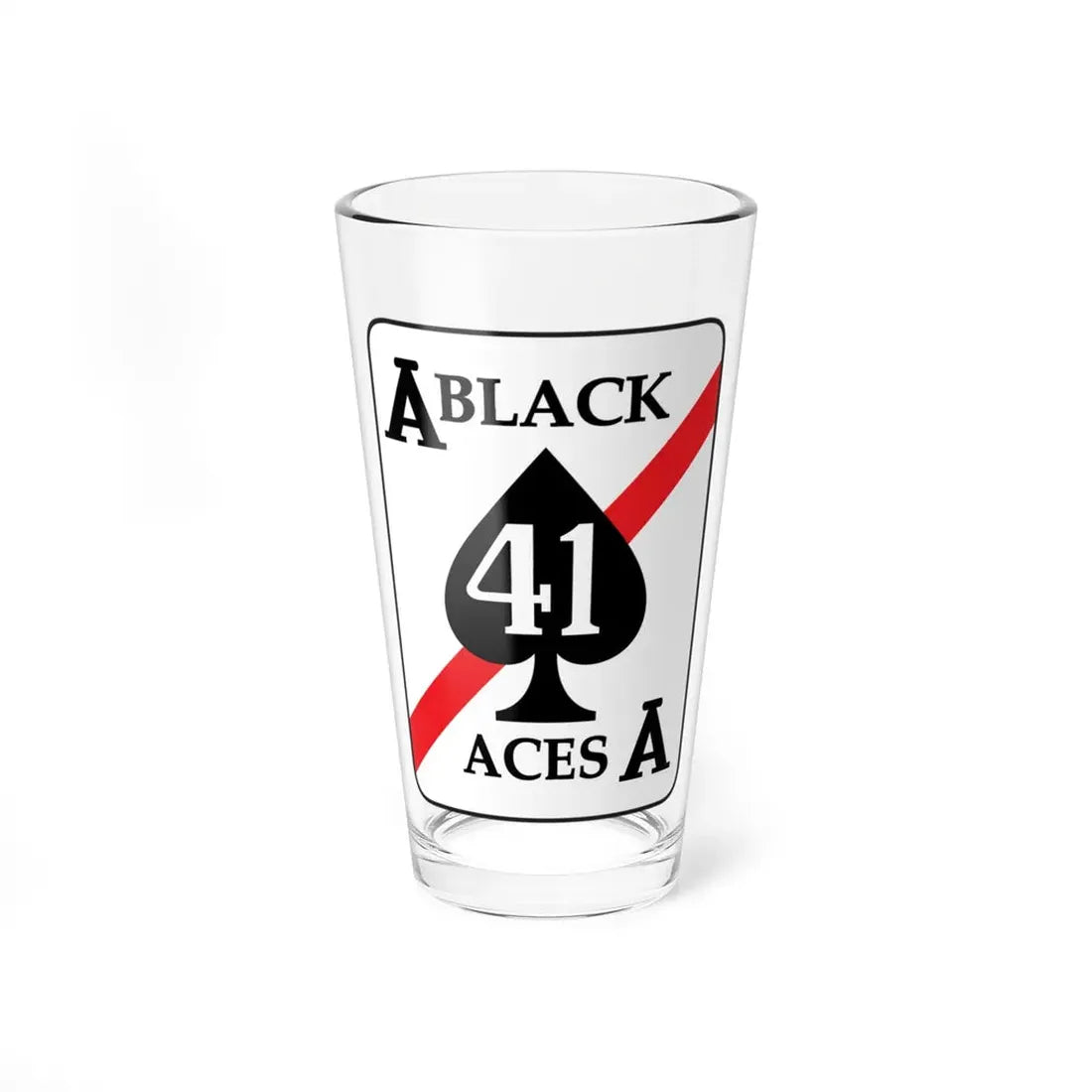VFA 41 Black Aces (U.S. Navy) Pint Glass 16oz 16oz - Go Mug Yourself