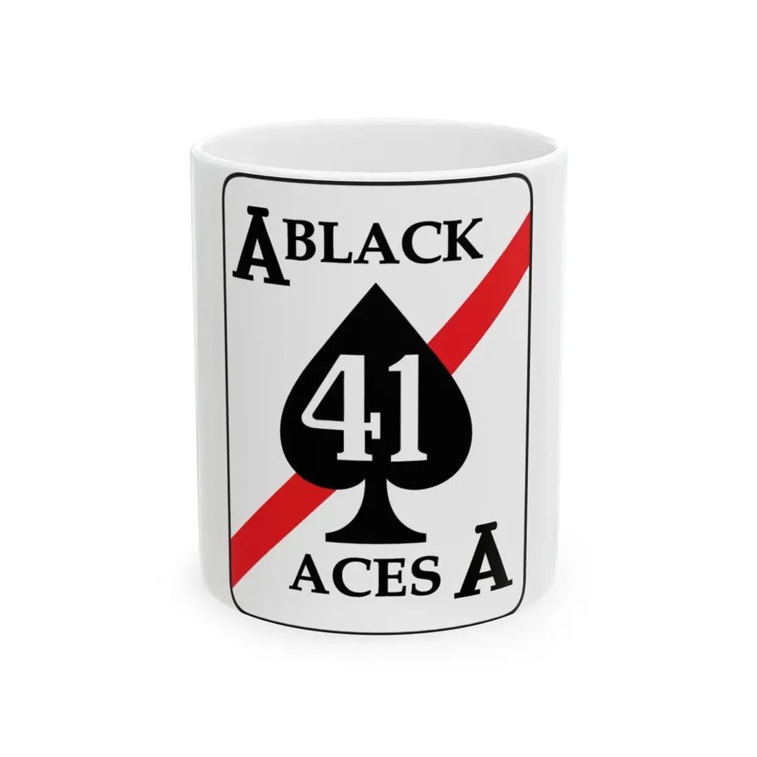 VFA 41 Black Aces (U.S. Navy) White Coffee Mug 11oz - Go Mug Yourself