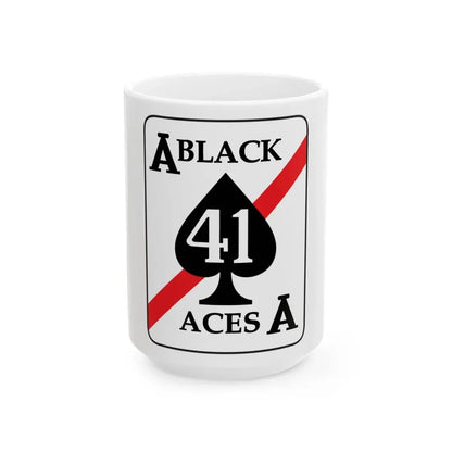 VFA 41 Black Aces (U.S. Navy) White Coffee Mug 15oz - Go Mug Yourself