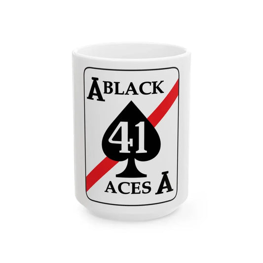 VFA 41 Black Aces (U.S. Navy) White Coffee Mug 15oz - Go Mug Yourself