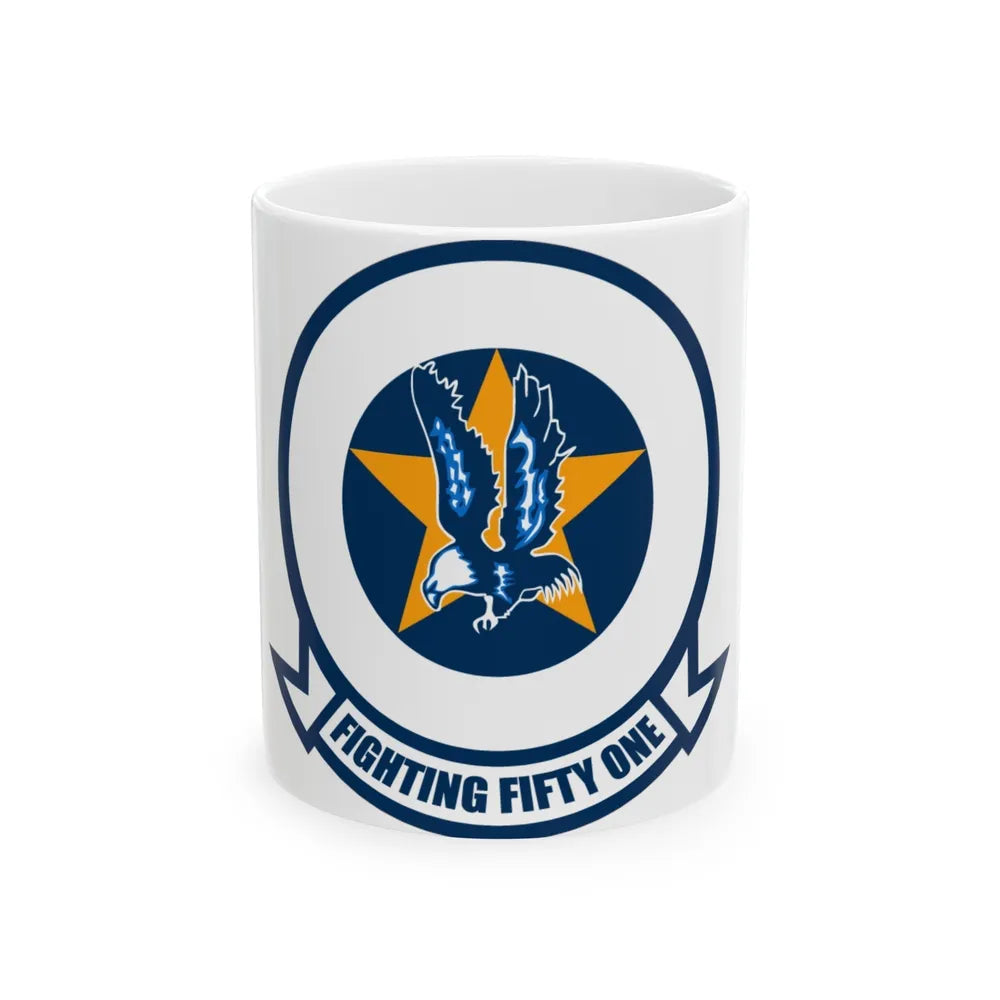 VFA 51 Fighting Fifty One (U.S. Navy) White Coffee Mug-11oz-Go Mug Yourself