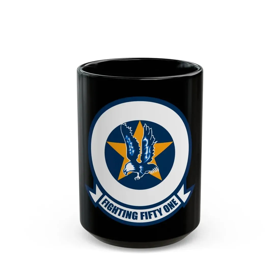 VFA 51 Fighting Fifty One (U.S. Navy) Black Coffee Mug 15oz - Go Mug Yourself