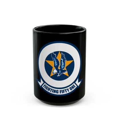 VFA 51 Fighting Fifty One (U.S. Navy) Black Coffee Mug 15oz - Go Mug Yourself