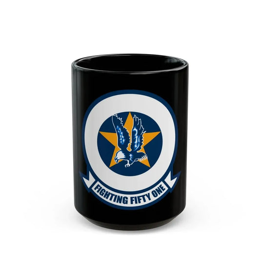 VFA 51 Fighting Fifty One (U.S. Navy) Black Coffee Mug 15oz - Go Mug Yourself