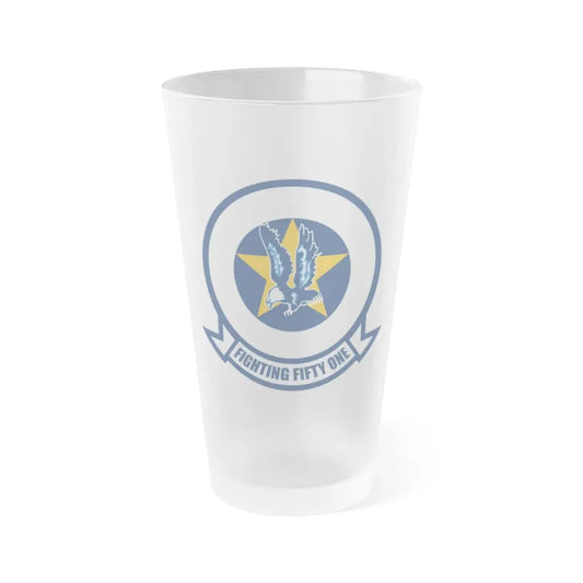 VFA 51 Fighting Fifty One (U.S. Navy) Frosted Pint Glass 16oz Default Title - Go Mug Yourself