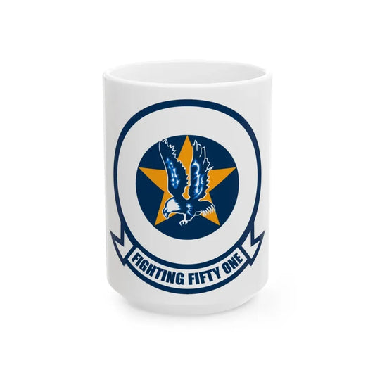 VFA 51 Fighting Fifty One (U.S. Navy) White Coffee Mug 15oz - Go Mug Yourself
