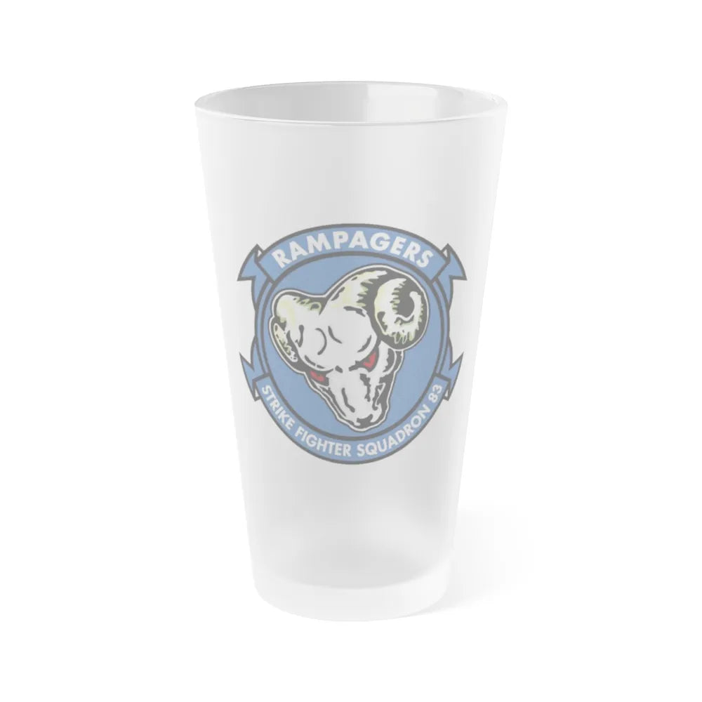 VFA 83 Strike Fighter Squadron 83 (U.S. Navy) Frosted Pint Glass 16oz-Go Mug Yourself