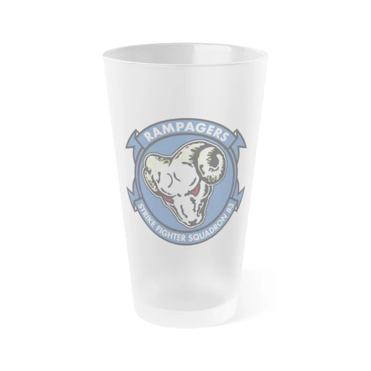 VFA 83 Strike Fighter Squadron 83 (U.S. Navy) Frosted Pint Glass 16oz-Go Mug Yourself