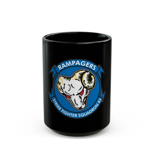 VFA 83 Strike Fighters Sq 83 (U.S. Navy) Black Coffee Mug 15oz - Go Mug Yourself