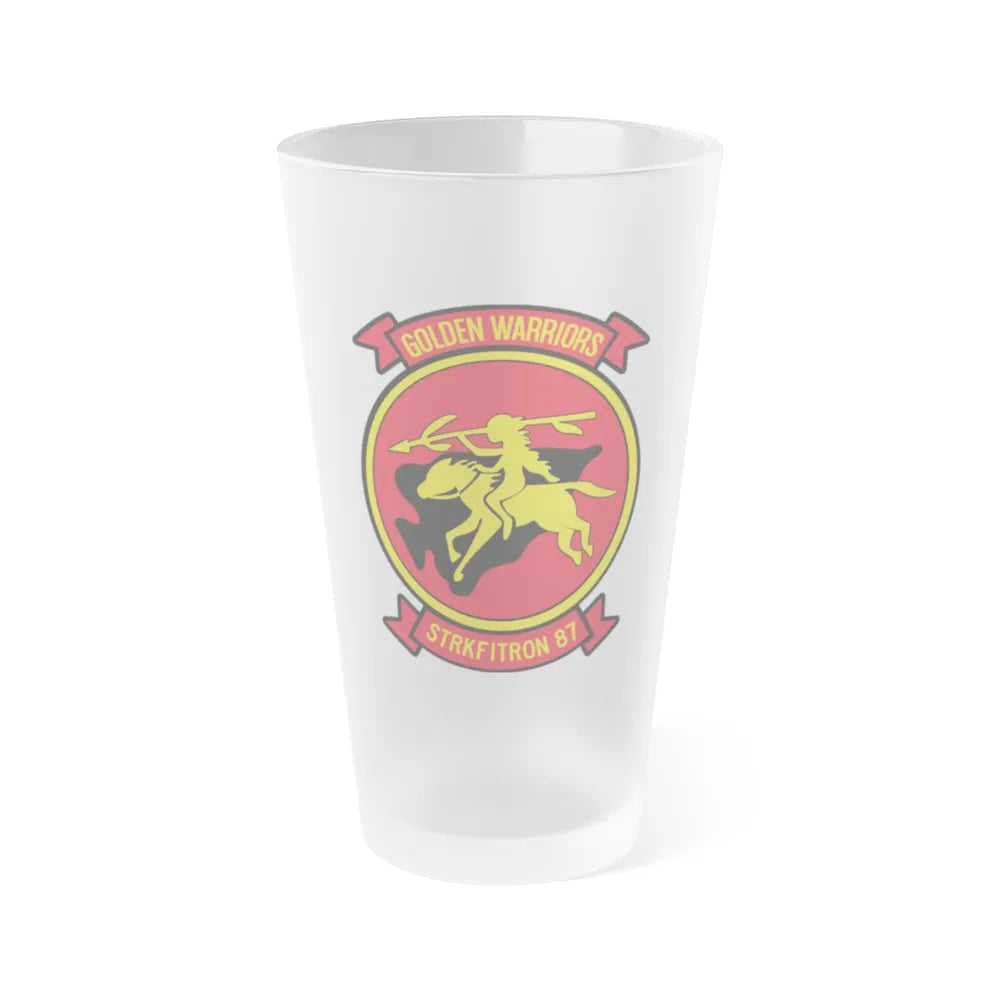 VFA 87 Golden Warriors (U.S. Navy) Frosted Pint Glass 16oz-Go Mug Yourself