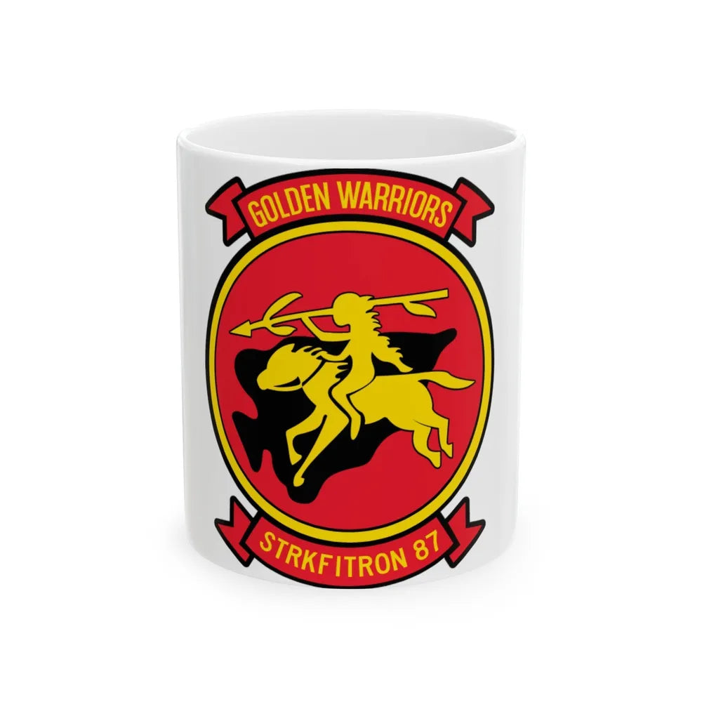 VFA 87 Golden Warriors (U.S. Navy) White Coffee Mug-11oz-Go Mug Yourself