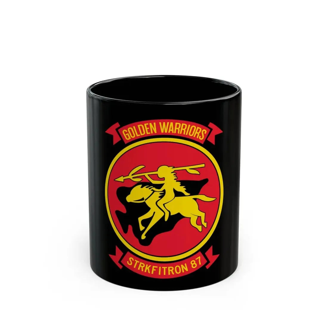 VFA 87 Golden Warriors (U.S. Navy) Black Coffee Mug 11oz - Go Mug Yourself
