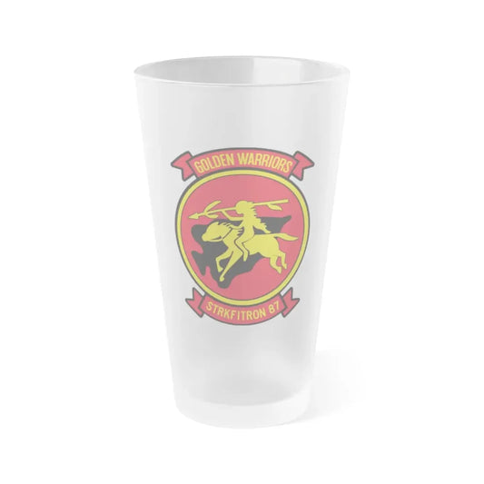 VFA 87 Golden Warriors (U.S. Navy) Frosted Pint Glass 16oz Default Title - Go Mug Yourself