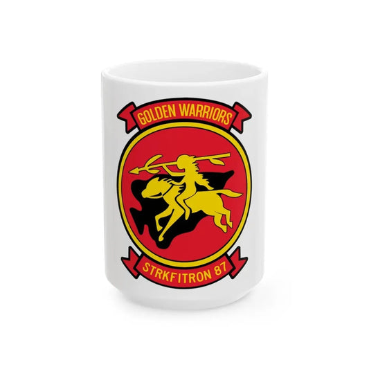 VFA 87 Golden Warriors (U.S. Navy) White Coffee Mug 15oz - Go Mug Yourself