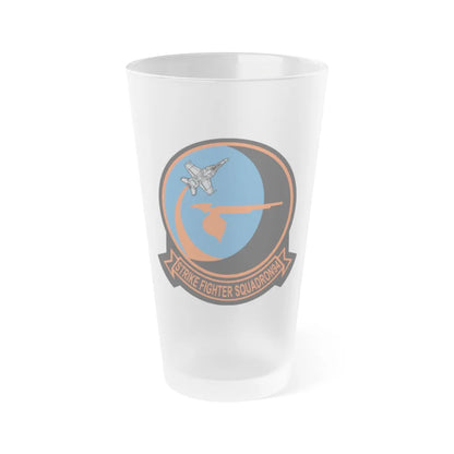 VFA 94 Mighty Shrikes (U.S. Navy) Frosted Pint Glass 16oz-Go Mug Yourself