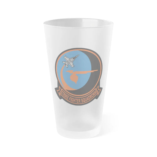 VFA 94 Mighty Shrikes (U.S. Navy) Frosted Pint Glass 16oz-Go Mug Yourself