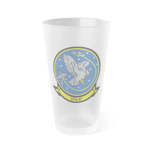 VFA 97 Warhawks (U.S. Navy) Frosted Pint Glass 16oz Default Title - Go Mug Yourself