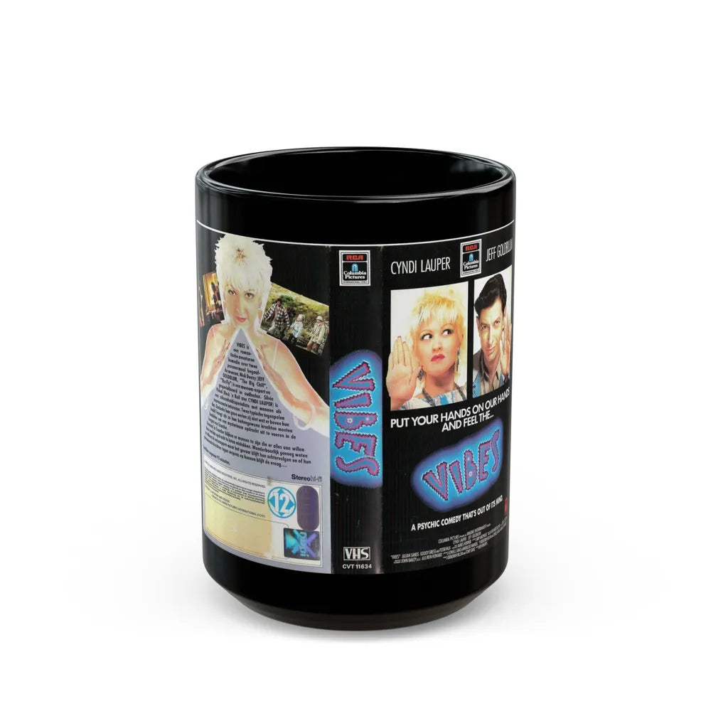 VIBES (VHS COVER) - Black Coffee Mug-15oz-Go Mug Yourself